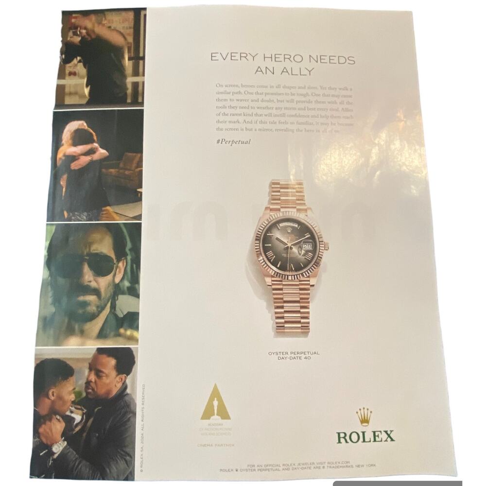 Rolex and Miu Miu Print Ad Campaign Spring 2024 8x10 Ready to Frame Original